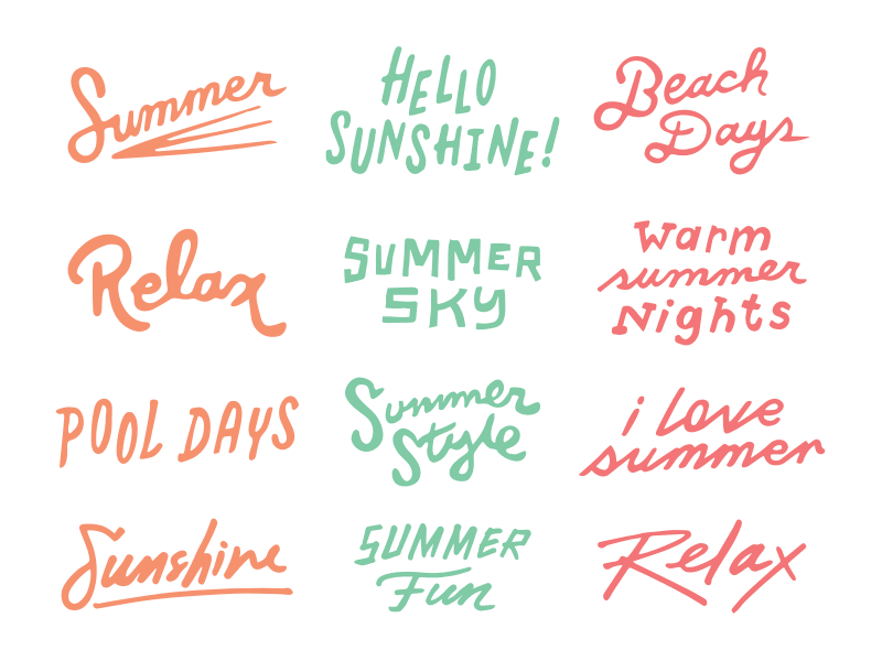 Studio App — I Love Summer Kit app drawing hand drawn illustration kit lettering made with studio overlay studio studio app