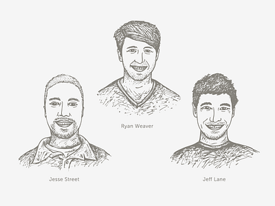 3 New Team Members: Ryan, Jesse, Jeff cm cmdribbble creative market jeff lane jesse street members ryan weaver team