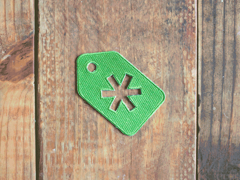 CM Patches cm creative creative market green hot cut iron on market patches price tag