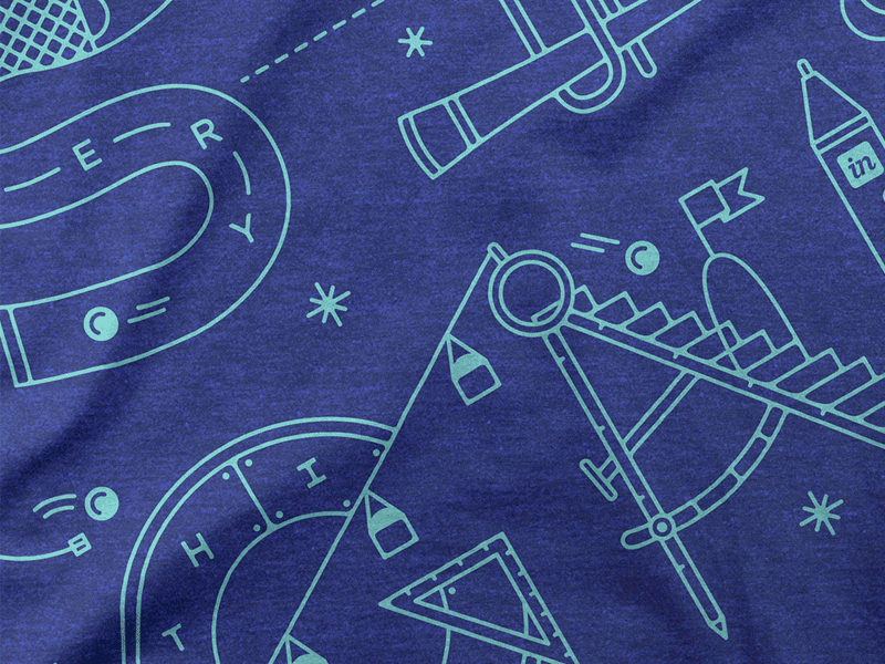 InVision Shirt apparel creative design goldberg illustration invision purple rube shirt teal tools