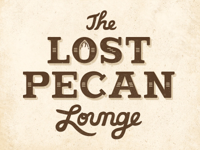 lost-pecan custom hand type logo pecan