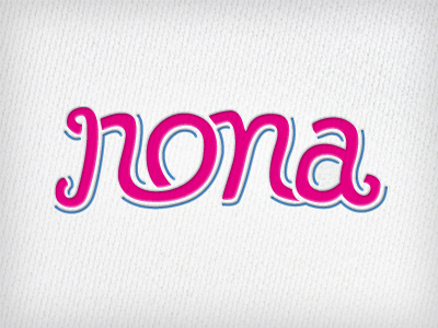 nona #2 hand drawn logo nona pink script