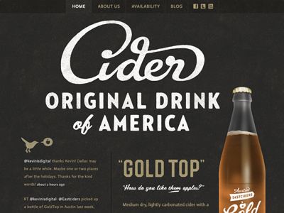 eastciders-minisite austin eastciders cider gold top texas website