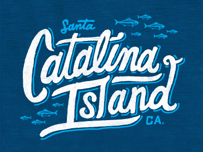 catalina-island catalina hand illustrated island island time navy wood