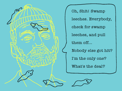 Zissou + Swamp Leeches bill murray blue bmad steve zissou swamp leeches yellow