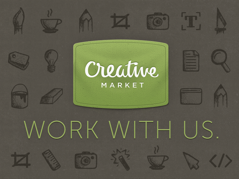Work With Us apply creative market designer hiring now work with us