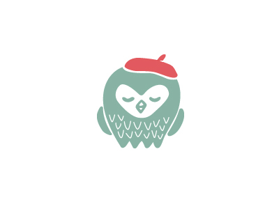 fc-owl blue fc fellow creatives hand-drawn icon owl red