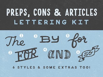 preps, cons, articles kit