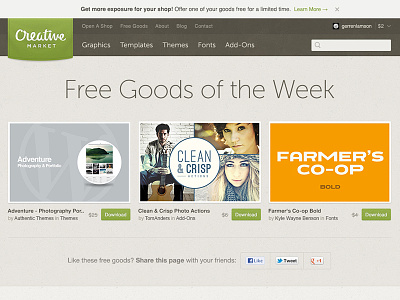 FGotW creative market creativemarket design fgotw free goods of the week freebies fridays resources