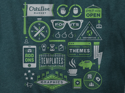 Creative Market 2013 SXSW Shirt 2 color 2013 aqua black creative market creativemarket green shirt silver sxsw