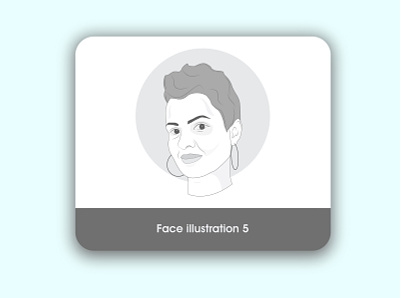 Face illustration advance brain design eyes face hair head illustration vector