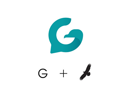 G + Eagle logo advance brain branding design eagle illustration logo vector