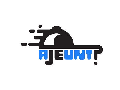 A je unt? logo advance blue brain branding delivery design food illustration logo speed typography vector