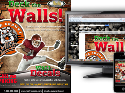 Deck The Walls ad advert advertisement decals flyer wall decal