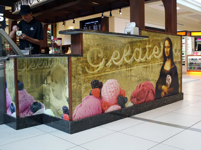 Gelate design ice cream sign