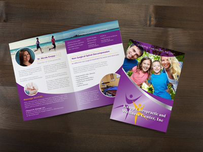 Knapp Brochure brochure chiropractor purple unique