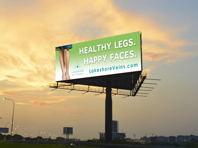 Lakeshore Veins Outdoor Ad billboard mock up