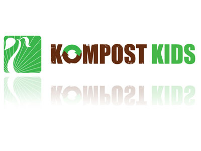 Kompost Kids branding design green logo