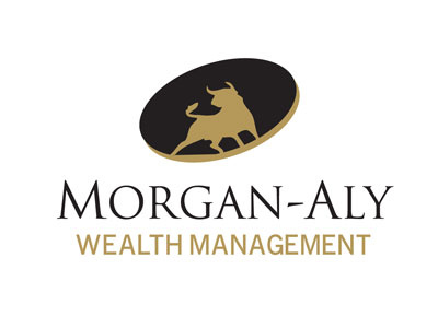 Morgan Aly black brand branding bull design gold logo negative space wealth