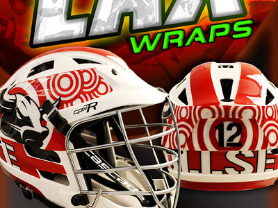 Lax Wraps helmets lax red sports. athletics wraps