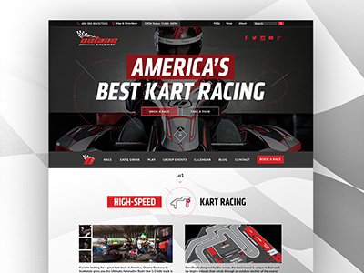 Octane Raceway art desktop design home page raceway web web design