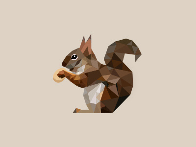 Logo In Progress geometric geometric logo geometric squirrel logo logo design squirrel wip