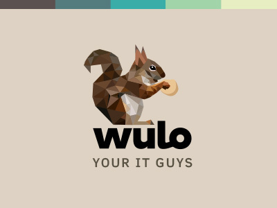 Wulo Logo branding it logo logo logo design squirrel squirrel logo tech logo