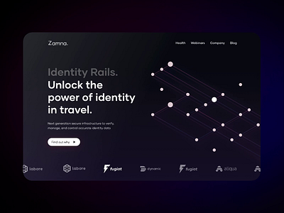 Zamna - Landing Page for Tech Startup 3d animation app branding design design team graphic design illustration landing logo motion graphics movadex neon startup studio ui web web site zamna