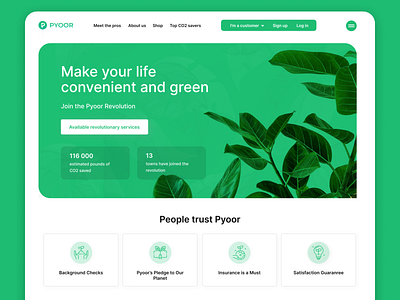 Landing Page Design for Pyoor