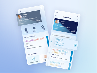 The immunizations calendar: Vacсapp app booking branding children design design team graphic design health health care illustration logo movadex ui vector