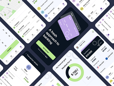 iBank: Fintech App for Modern Bank android app application bank currency dark theme design team finances fintech graphic design illustration ios light theme mobile app movadex ui ux