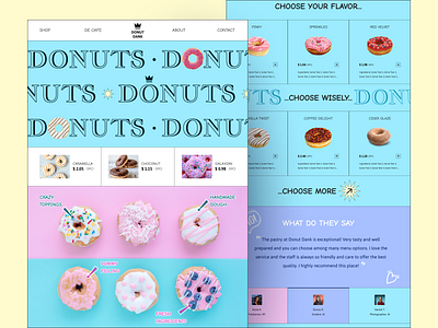 🍩 Donuts Shop Concept Design 3d animation app branding delivery design design team ecommerce graphic design illustration logo maximalism motion graphics movadex online shop ui vector
