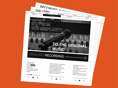 The Recording Studio Landing Page