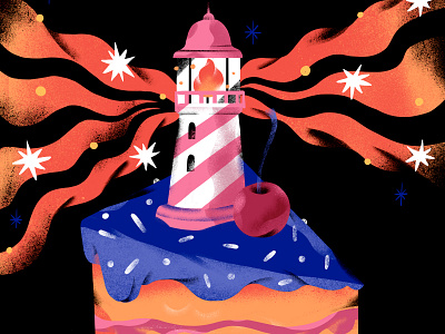 Cake cake food illustration print