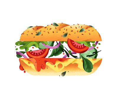 Sandwich food food illustration fresh illustration sandwich
