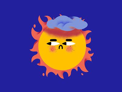 Bad Morning character design cloud cloudy illustration mood moody morning sad snapchat sticker sun weather