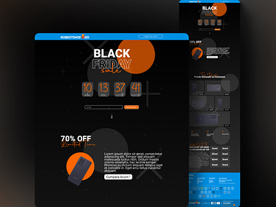 Black Friday Full Landing Page web design