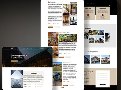 TOP Estate Full Page Design web design
