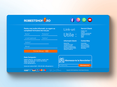 RoBestShop Footer Model 1 web design
