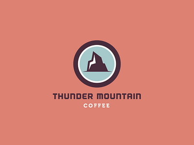 Thunder Mountain Coffee branding coffee identity lightning logo mountain retro thunder