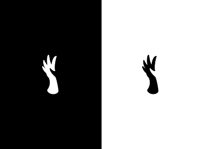 Hands 5 fingers brand hand logo negative space