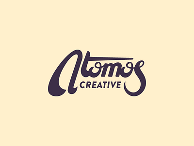 Atomos Lettering brand lettering logo rocket space type typography