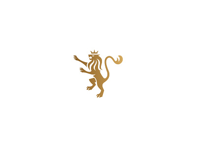 Golden Lion brand drawing graphite heraldic heraldry identity lion logo sketch