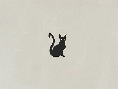Black Cat black branding cat digital painting kitty logo meow painting procreate
