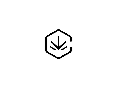 Canndara black branding cannabis chemical icon logo thc weed white