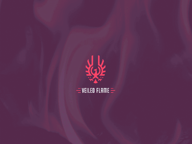 Veiled Flame Stream Intro branding design gif logo phoenix pink purple red stream video
