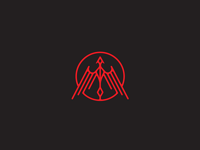 Phoenix/Dragon art deco bird black brand branding dragon identity logo phoenix vector