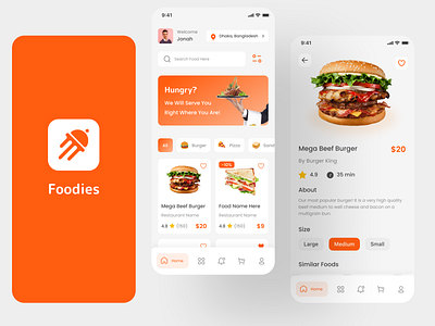 Foodies online food ordering app darkui food foodapp foodorderapp ui uiux uiuxdesign