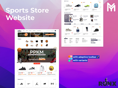 RUNX - Sports Store Website designuiux marketplace run sports sports store sports ui store ui ui design ux