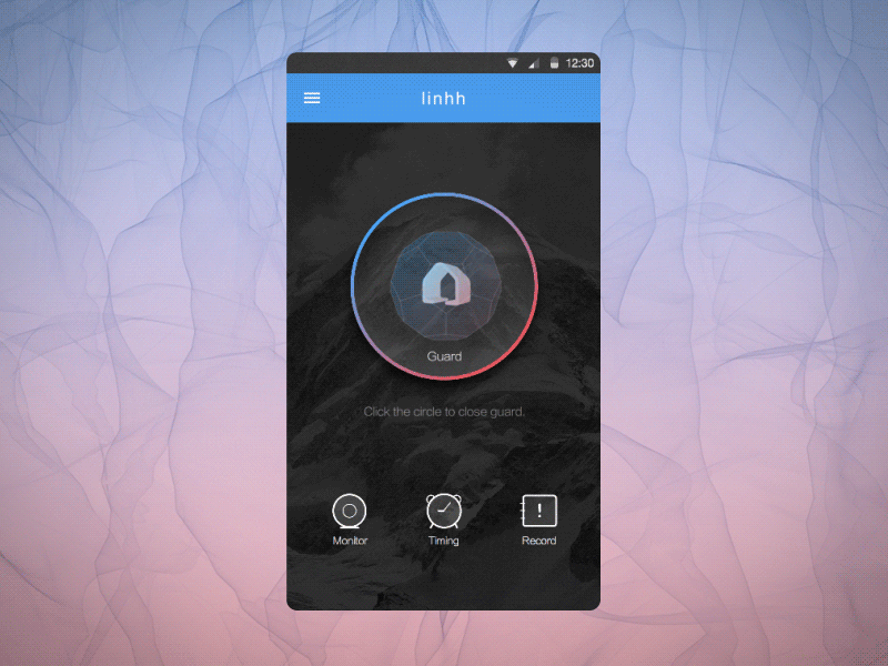 Guard animation app ui